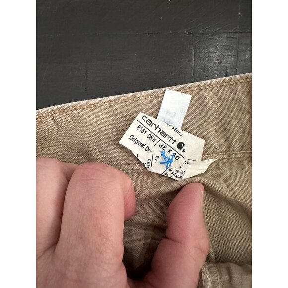 Carhartt Carpenter Pants Men's 38x30 Tan Original Dungaree Fit Beige B151 DKH - Picture 5 of 5